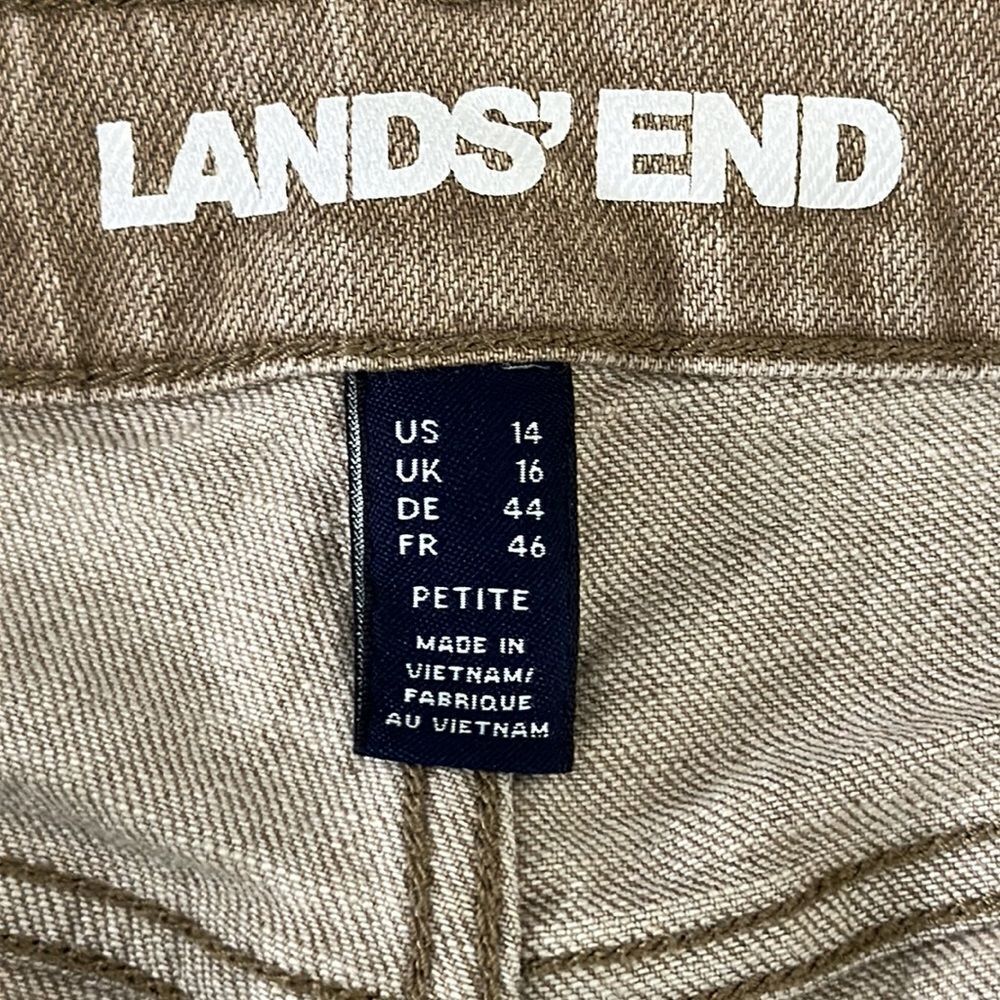 Lands End Jeans 14P Tan Brown Denim NWOT - Picture 10 of 12